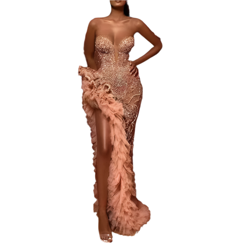 InMyEndz Queens Fringe Gold Gown – Night Empire Edition