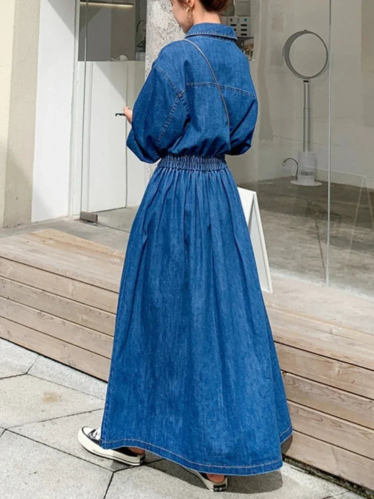 InMyEndz Queens Vintage Denim Dress – Street Elegance Edition