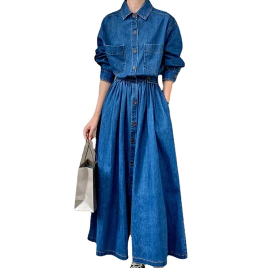 InMyEndz Queens Vintage Denim Dress – Street Elegance Edition