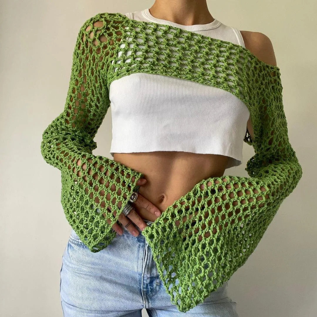 InMyEndz Queens Crochet Crop – Summer Mesh Heat