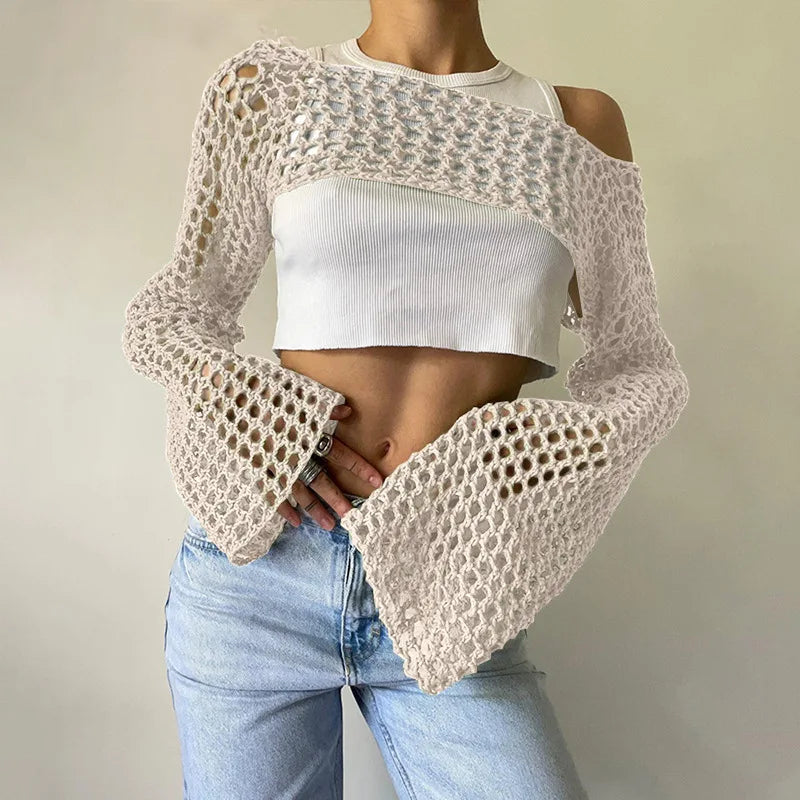 InMyEndz Queens Crochet Crop – Summer Mesh Heat