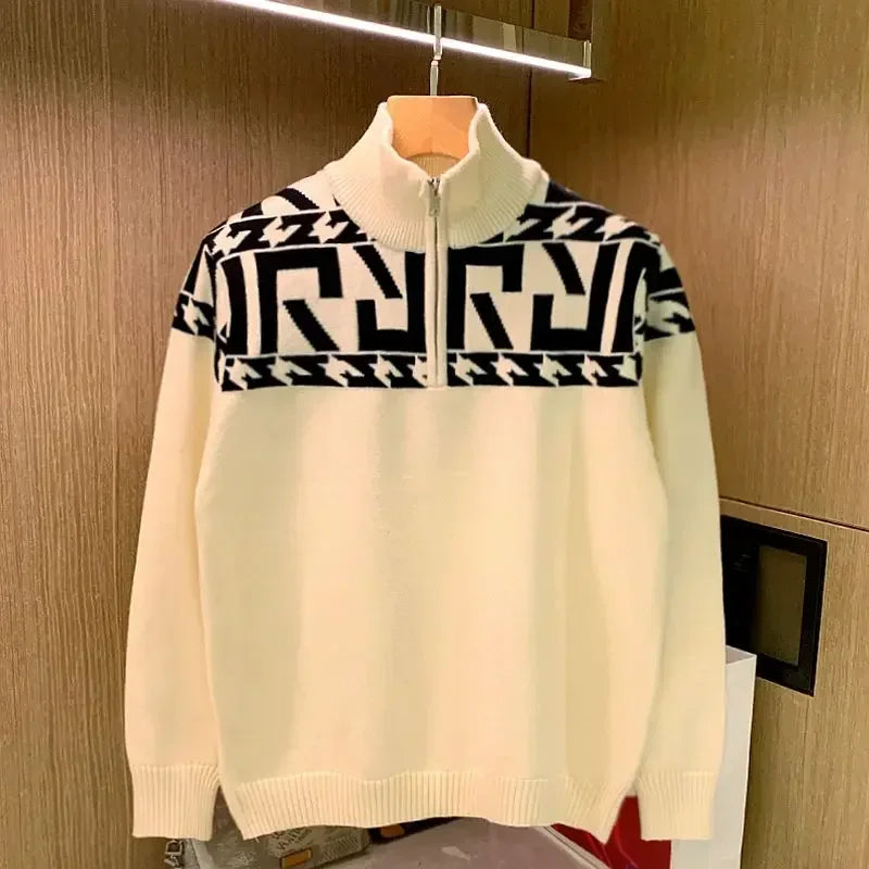 InMyEndz Elite Sovrano Zip — Collared Knit Jacket